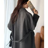 大人の魅力を引き立てる、上品な一着。ベルト付き比翼メルトンコート(ロング丈) | Classical Elf | 詳細画像31