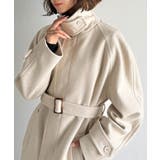 大人の魅力を引き立てる、上品な一着。ベルト付き比翼メルトンコート(ロング丈) | Classical Elf | 詳細画像2