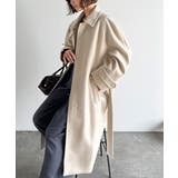 大人の魅力を引き立てる、上品な一着。ベルト付き比翼メルトンコート(ロング丈) | Classical Elf | 詳細画像4