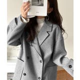 トレンドを先取り♪こなれ感UP、ダブルボタンジャケットメルトンコート（ミドル丈） | Classical Elf  | 詳細画像14 