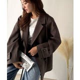 トレンドを先取り♪こなれ感UP、ダブルボタンジャケットメルトンコート（ミドル丈） | Classical Elf  | 詳細画像18 