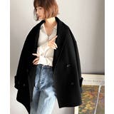 トレンドを先取り♪こなれ感UP、ダブルボタンジャケットメルトンコート（ミドル丈） | Classical Elf  | 詳細画像2 