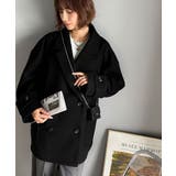 トレンドを先取り♪こなれ感UP、ダブルボタンジャケットメルトンコート（ミドル丈） | Classical Elf  | 詳細画像5 