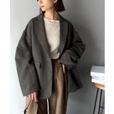 羽織るだけでキマる。袖タックヘリンボーンオーバーサイズジャケット（セットアップ可… | Classical Elf  | 詳細画像17 