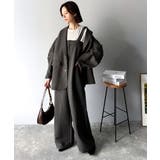 羽織るだけでキマる。袖タックヘリンボーンオーバーサイズジャケット（セットアップ可… | Classical Elf  | 詳細画像21 