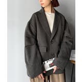 羽織るだけでキマる。袖タックヘリンボーンオーバーサイズジャケット（セットアップ可… | Classical Elf  | 詳細画像25 