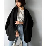 羽織るだけでキマる。袖タックヘリンボーンオーバーサイズジャケット（セットアップ可… | Classical Elf  | 詳細画像1 