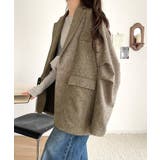 羽織るだけでキマる。袖タックヘリンボーンオーバーサイズジャケット（セットアップ可… | Classical Elf  | 詳細画像38 