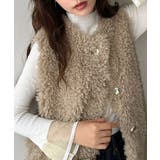 ベージュ | もこもこ感が愛らしい♪暖か前後2wayプードルボアベスト | Classical Elf 