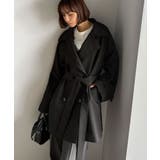 瞬間、きちんと見え。1枚あれば着回し自由自在。ケープ付きスタンドカラーミドル丈コ… | Classical Elf  | 詳細画像12 