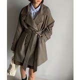 瞬間、きちんと見え。1枚あれば着回し自由自在。ケープ付きスタンドカラーミドル丈コ… | Classical Elf  | 詳細画像16 