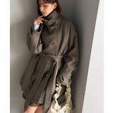 モカ | 瞬間、きちんと見え。1枚あれば着回し自由自在。ケープ付きスタンドカラーミドル丈コ… | Classical Elf 