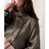 瞬間、きちんと見え。1枚あれば着回し自由自在。ケープ付きスタンドカラーミドル丈コ… | Classical Elf  | 詳細画像17 