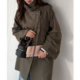 瞬間、きちんと見え。1枚あれば着回し自由自在。ケープ付きスタンドカラーミドル丈コ… | Classical Elf  | 詳細画像18 