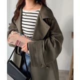 瞬間、きちんと見え。1枚あれば着回し自由自在。ケープ付きスタンドカラーミドル丈コ… | Classical Elf  | 詳細画像20 