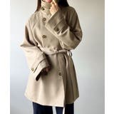 瞬間、きちんと見え。1枚あれば着回し自由自在。ケープ付きスタンドカラーミドル丈コ… | Classical Elf  | 詳細画像22 