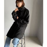 瞬間、きちんと見え。1枚あれば着回し自由自在。ケープ付きスタンドカラーミドル丈コ… | Classical Elf  | 詳細画像5 