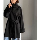 瞬間、きちんと見え。1枚あれば着回し自由自在。ケープ付きスタンドカラーミドル丈コ… | Classical Elf  | 詳細画像6 