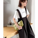 ブラック | 楽にシルエット美人。ワンタックワイドシルエットサロペットパンツ | Classical Elf 