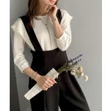 楽にシルエット美人。ワンタックワイドシルエットサロペットパンツ | Classical Elf  | 詳細画像7 