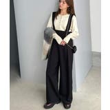 楽にシルエット美人。ワンタックワイドシルエットサロペットパンツ | Classical Elf  | 詳細画像8 