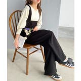 楽にシルエット美人。ワンタックワイドシルエットサロペットパンツ | Classical Elf  | 詳細画像10 