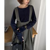 楽にシルエット美人。ワンタックワイドシルエットサロペットパンツ | Classical Elf  | 詳細画像11 