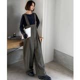 楽にシルエット美人。ワンタックワイドシルエットサロペットパンツ | Classical Elf  | 詳細画像14 