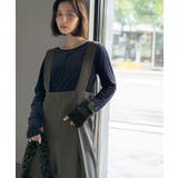 楽にシルエット美人。ワンタックワイドシルエットサロペットパンツ | Classical Elf  | 詳細画像16 