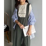 楽にシルエット美人。ワンタックワイドシルエットサロペットパンツ | Classical Elf  | 詳細画像19 