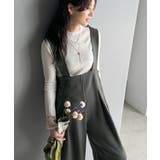 楽にシルエット美人。ワンタックワイドシルエットサロペットパンツ | Classical Elf  | 詳細画像22 