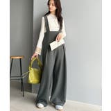 楽にシルエット美人。ワンタックワイドシルエットサロペットパンツ | Classical Elf  | 詳細画像23 