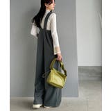 楽にシルエット美人。ワンタックワイドシルエットサロペットパンツ | Classical Elf  | 詳細画像24 