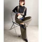 楽にシルエット美人。ワンタックワイドシルエットサロペットパンツ | Classical Elf  | 詳細画像26 