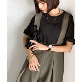 楽にシルエット美人。ワンタックワイドシルエットサロペットパンツ | Classical Elf  | 詳細画像28 