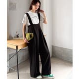 楽にシルエット美人。ワンタックワイドシルエットサロペットパンツ | Classical Elf  | 詳細画像1 