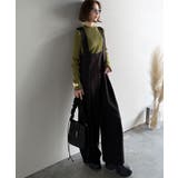 楽にシルエット美人。ワンタックワイドシルエットサロペットパンツ | Classical Elf  | 詳細画像4 