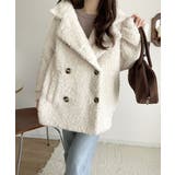 ふんわり包まれる贅沢な季節感。スタンドカラープードルボアダブルコート | Classical Elf | 詳細画像9