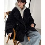 ふんわり包まれる贅沢な季節感。スタンドカラープードルボアダブルコート | Classical Elf | 詳細画像15