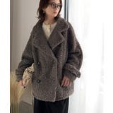 ふんわり包まれる贅沢な季節感。スタンドカラープードルボアダブルコート | Classical Elf | 詳細画像22