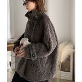 ふんわり包まれる贅沢な季節感。スタンドカラープードルボアダブルコート | Classical Elf | 詳細画像23