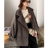 ふんわり包まれる贅沢な季節感。スタンドカラープードルボアダブルコート | Classical Elf | 詳細画像25