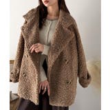 ふんわり包まれる贅沢な季節感。スタンドカラープードルボアダブルコート | Classical Elf | 詳細画像32