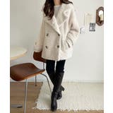 ふんわり包まれる贅沢な季節感。スタンドカラープードルボアダブルコート | Classical Elf | 詳細画像3