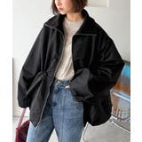 華奢見えボリュームアウター♪衿リブウエストドロストバルーンパディングコート | Classical Elf  | 詳細画像16 