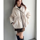 華奢見えボリュームアウター♪衿リブウエストドロストバルーンパディングコート | Classical Elf  | 詳細画像2 