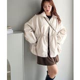 華奢見えボリュームアウター♪衿リブウエストドロストバルーンパディングコート | Classical Elf  | 詳細画像3 