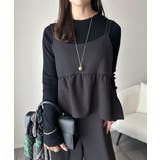 1枚で華奢見え華やか◎ダブルストラップペプラムサロペット | Classical Elf | 詳細画像13