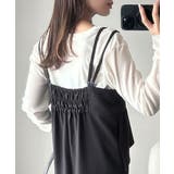 1枚で華奢見え華やか◎ダブルストラップペプラムサロペット | Classical Elf | 詳細画像16