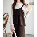 1枚で華奢見え華やか◎ダブルストラップペプラムサロペット | Classical Elf | 詳細画像21